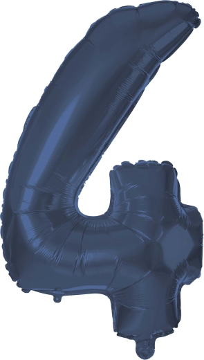 Folieballon tal 4 30 cm blå TORO