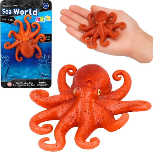 Realistisk elastisk gummifigur af blæksprutte 14 cm