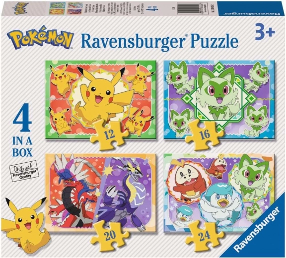 Puslespil Pokémon 4 i 1 (12, 16, 20, 24 brikker) RAVENSBURGER