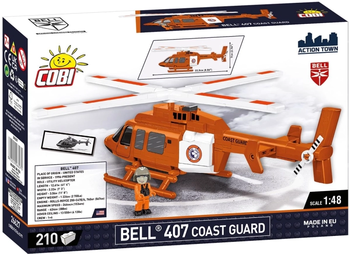 Realistisk model af Bell 407 Coast Guard i skala 1:48