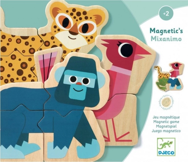 Djeco Magnetisk puslespil med dyr