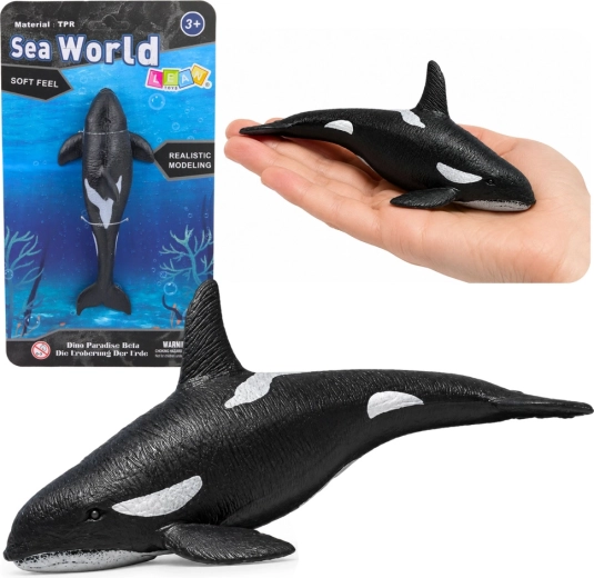 Realistisk gummifigur af spækhugger 17,5 cm