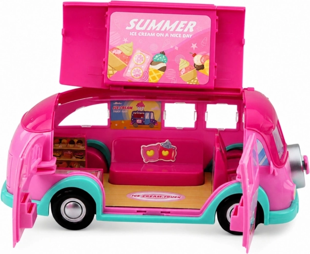 Udfoldelig food truck som mobil isbutik