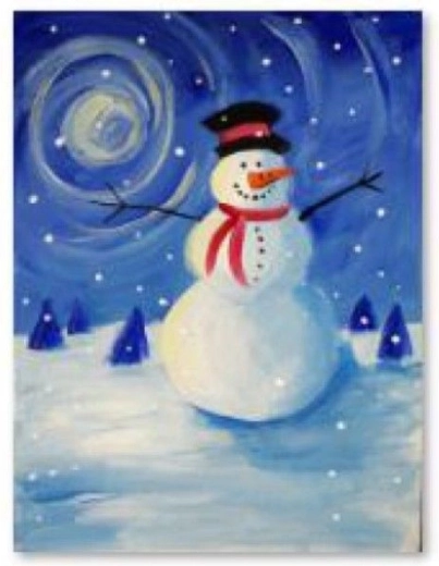 Diamantbroderi (diamond painting) snemand 30 × 40 cm - 1 stk.