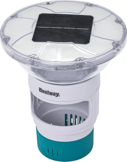 Bestway SolarGlow flydende doseringsenhed til poolkemi med solcelledrevet LED-lys