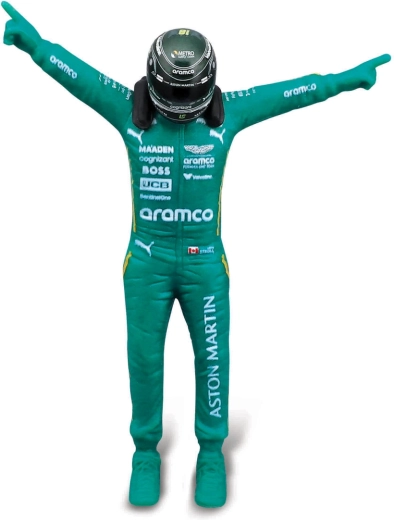 F1-kørerfigur i mesterpose