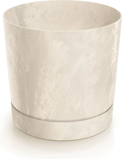 Blomsterkrukke med betoneffekt creme 19,9 cm