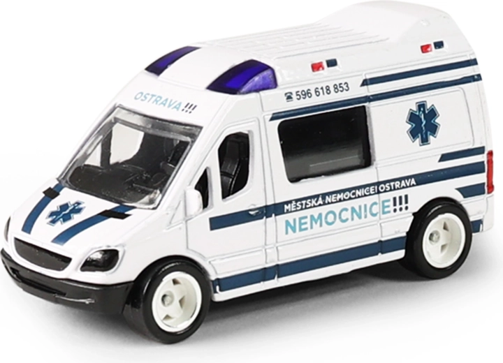 Metalambulance fra Městské nemocnice Ostrava i plastboks