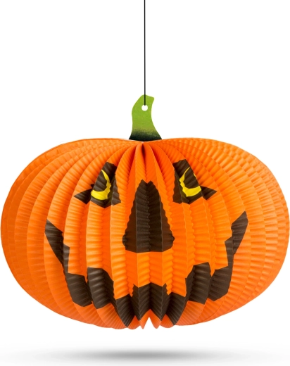 Hængende halloweenlanterne formet som et græskar, 26 cm