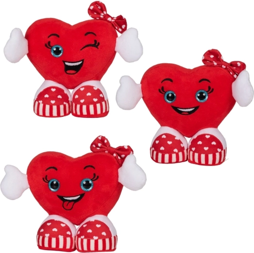 plysbamse valentinshjerte med arme og sneakers 15 cm