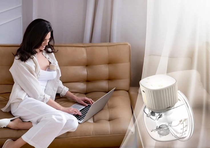 Diskret hands‑free pumpning i bh’en