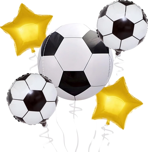Sæt med fodboldballoner – 5 stk.