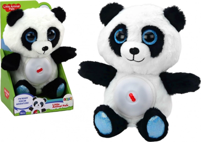 Plys-panda med natlampe og vuggeviser 30 cm