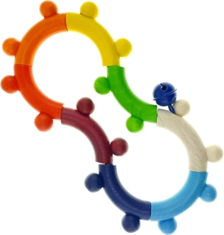 Hess rangle til motorikudvikling, farvet træ