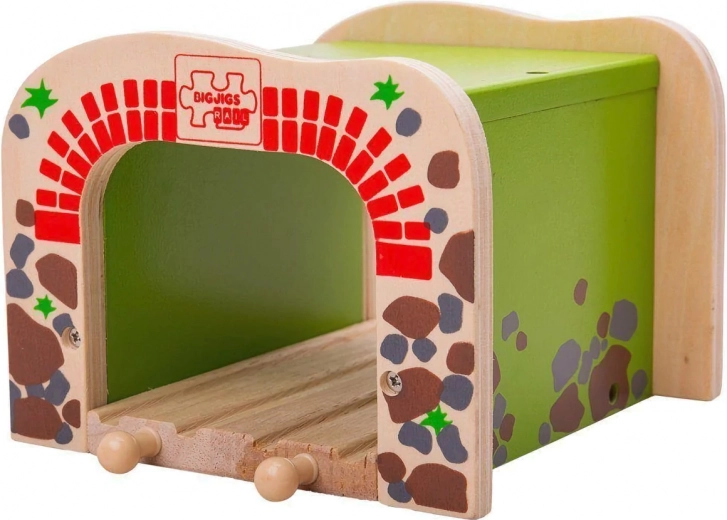 Dobbelt trætunnel til togbaner BIGJIGS RAIL