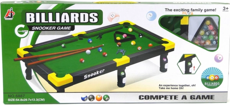 Bord-mini-billard med tilbehør 55 × 30 × 13 cm - 1 stk.