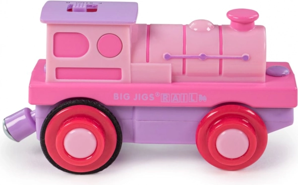 Elektrisk lokomotiv Bigjigs Rail pink