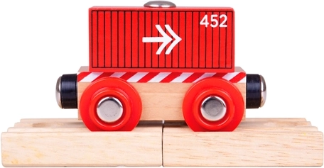 Bigjigs Rail vogn med rød container
