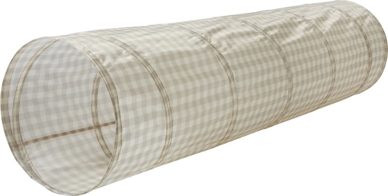 3 sprouts børnelegetunnel recycled gingham beige - 1 stk.