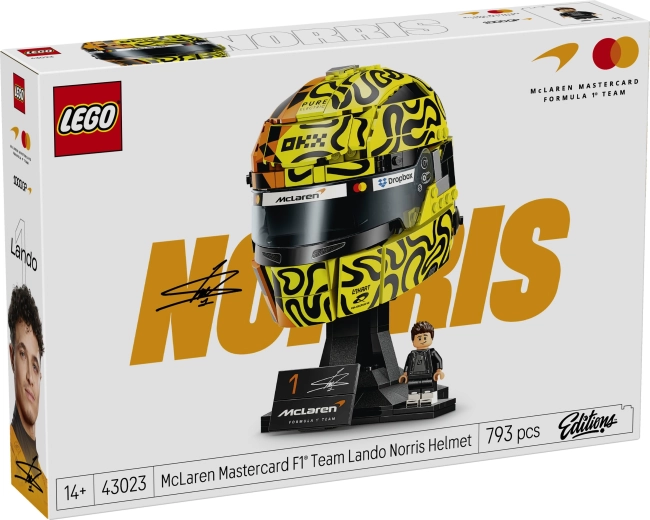 LEGO-hjelm af Lando Norris fra McLaren Mastercard F1-teamet