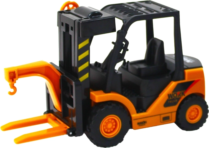 Plastikgaffeltruck 17 cm med friktionsmotor