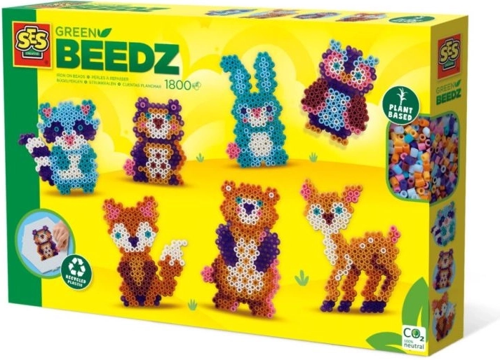 SES Creative Green Beedz strygeperler – skovdyr