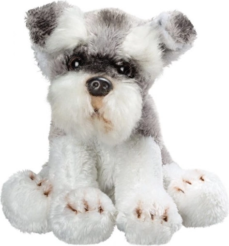 Plyshund – schnauzer – premium realistisk kæledyr