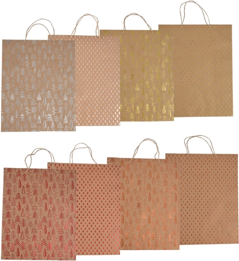 Julegavepose XMAS 33 × 9,5 × 41 cm (mix af 8 motiver)