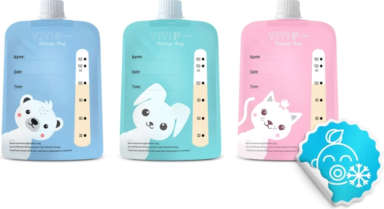 Mælkeopbevaringsposer i pakken