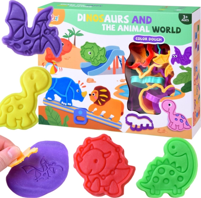 Modellervokssæt med dinosaurforme