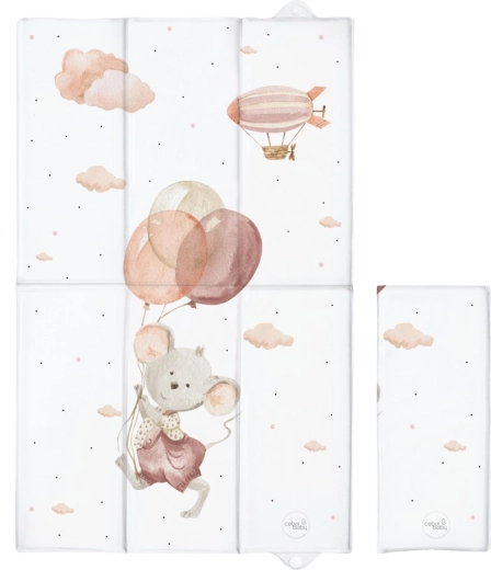 Ceba Baby rejsepuslemåtte Basic Mouse 80 × 50 cm