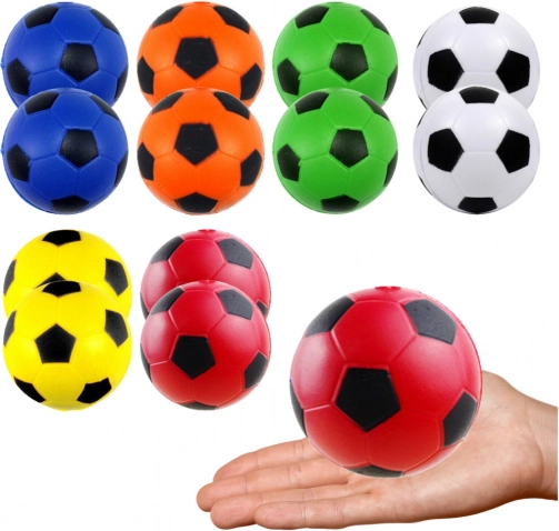 Farvede anti-stressbolde 6,5 cm - sæt med 12 stk