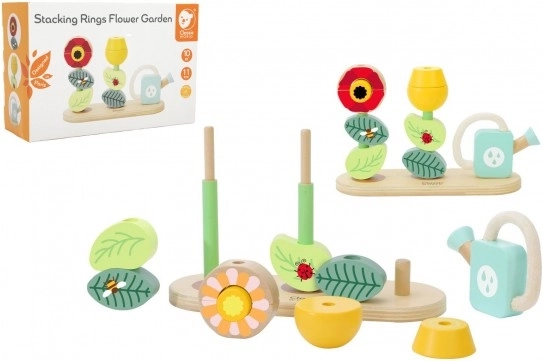 Blomstret have træpuslespil for børn