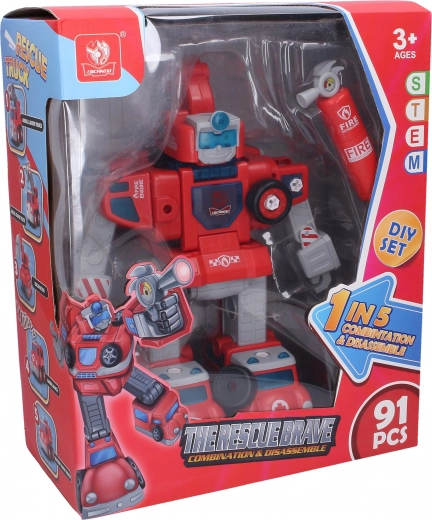 Skruedreven autorobot med effekter The Rescue Brave 32 cm