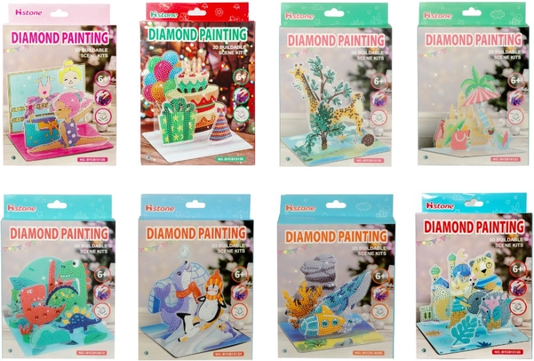 Diamantmosaik 3D-scene – kreativt sæt
