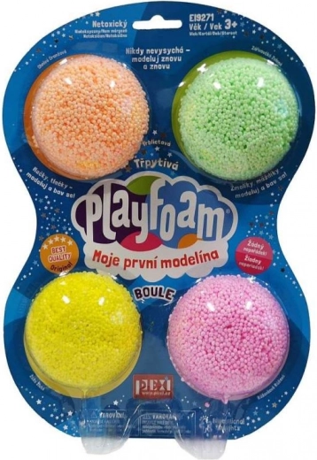 PlayFoam Boule glitr-sæt med 4 farver – ikke-smattende modellervoks