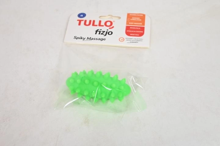 Fizjo rehabiliterings-massagerulle (bønneform) med pigge 7,4 cm grøn