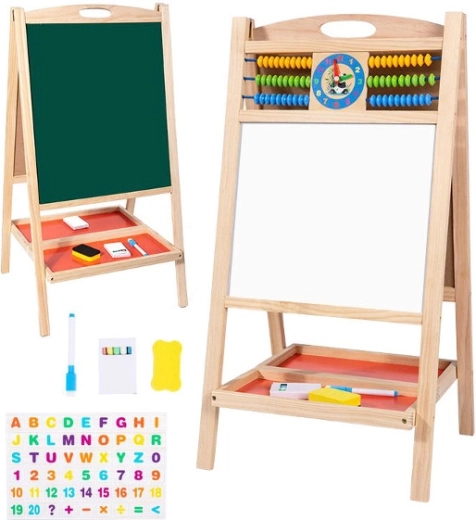 Trædobbelt-sidet tavle 70 cm