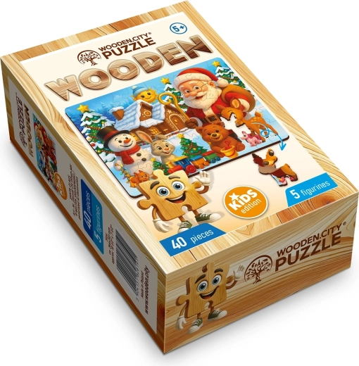 WOODEN CITY Træpuslespil Santa Claus, 40 brikker