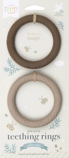 Silikonebideringe med blade til babyer, 2 stk. – Chococreme