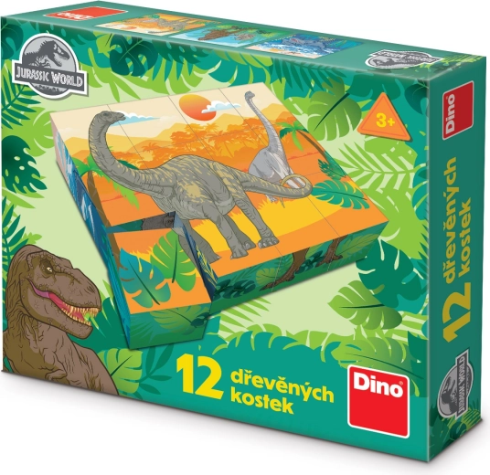Trælicenserede klodser Jurassic World – 12 klodser