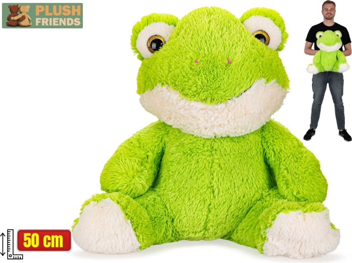 Plush Friends plysfrø siddende 50 cm