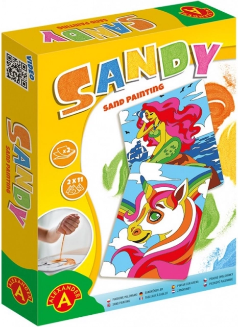 Sandmalerier - Sandy - Havfrue, Enhjørning