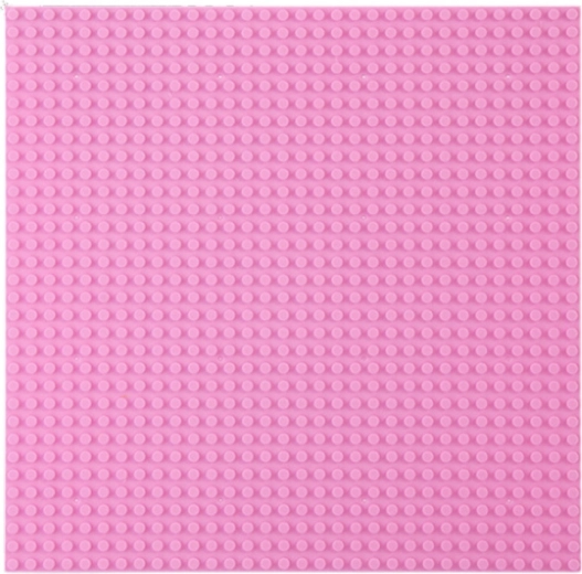 Rosa byggeplade til klodser 40x40 cm
