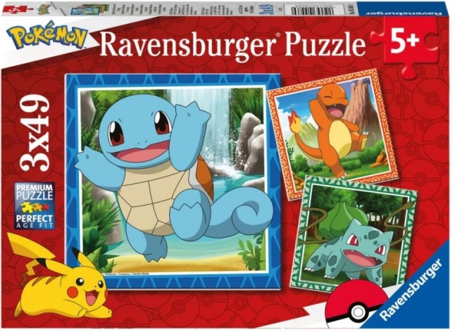 Ravensburger puslespil Pokémon 3x49 brikker