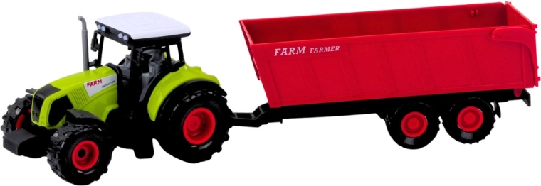 Traktor med trailer til markarbejde