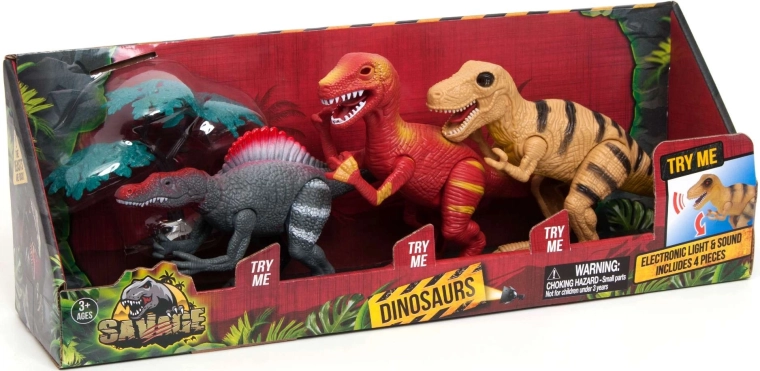 Tre dinosaurer og et træ i én pakke