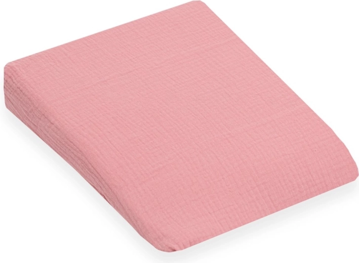 Musselinbetræk til børnepude – kile New Baby Standard 30 × 37 cm, lyserød