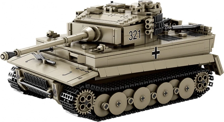 Byggesæt med Tiger I-tank fra World of Tanks i skala 1:28