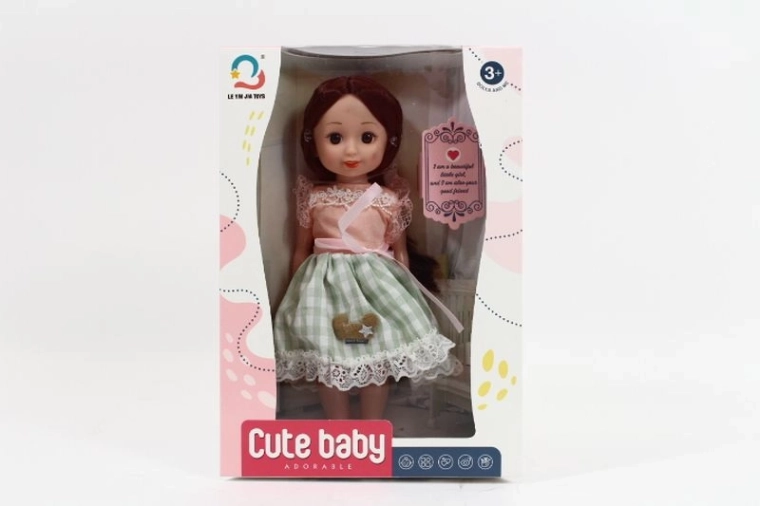 Dukke 27 cm i kjole